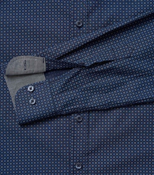 Casa Moda overhemd Casual Fit, navy dots