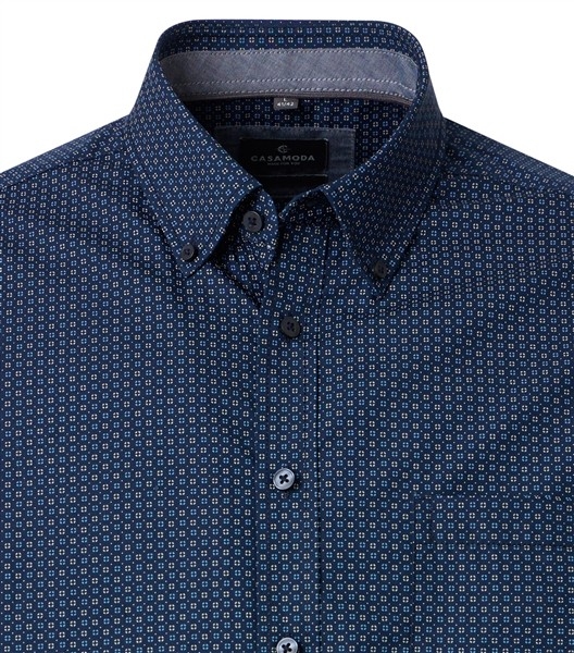 Casa Moda overhemd Casual Fit, navy dots