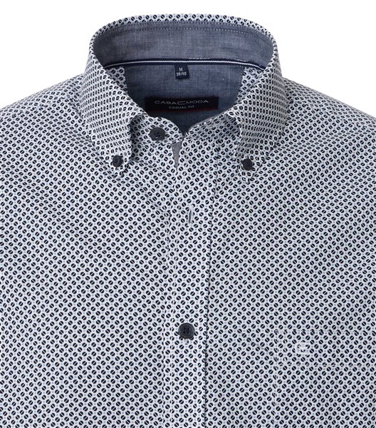 Casa Moda overhemd Casual Fit, wit blauwe dots
