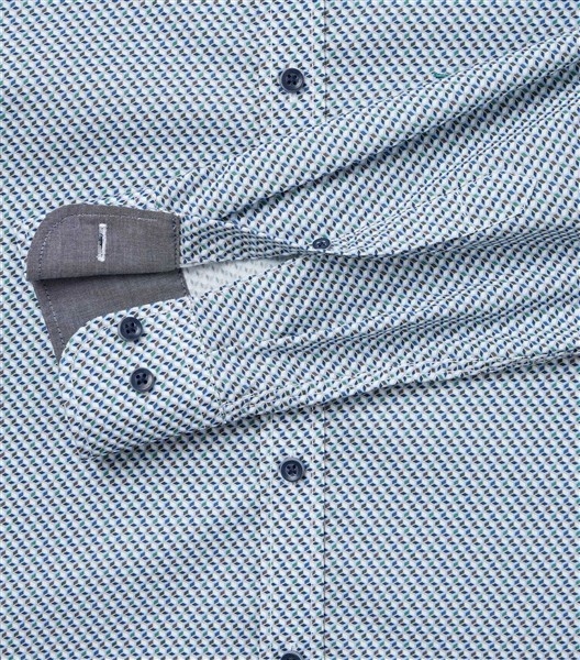 Casa Moda overhemd Casual Fit, wit met dots