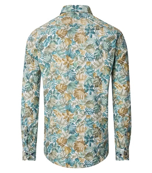 Casa Moda overhemd Casual Fit bladeren,groen