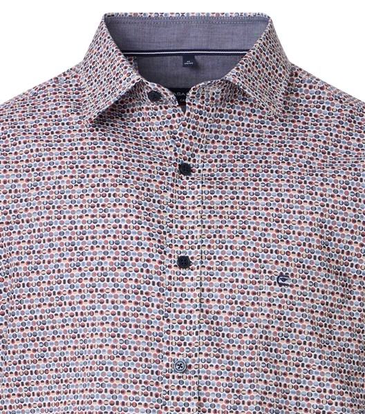 Casa Moda overhemd Casual Fit bolletjes, blauw