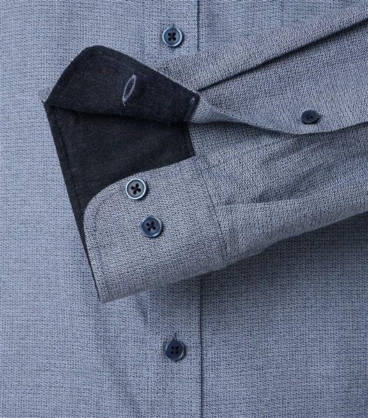 Casa Moda overhemd Casual Fit cashmere, blauw