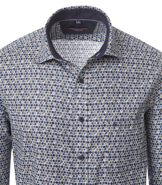 Casa Moda overhemd Casual Fit dots, bl-antra