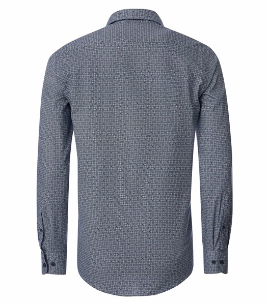 Casa Moda overhemd Casual Fit fijne print, blauw