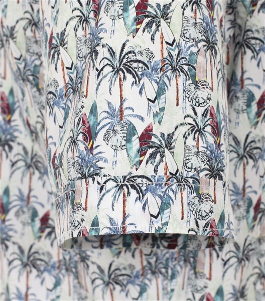 Casa Moda overhemd Casual Fit Palmtree, groen