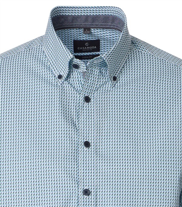 Casa Moda overhemd Casual Fit printje, blw/groen