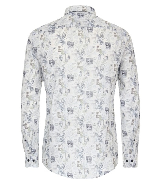 Casa Moda overhemd Casual Fit tropenprint, wit
