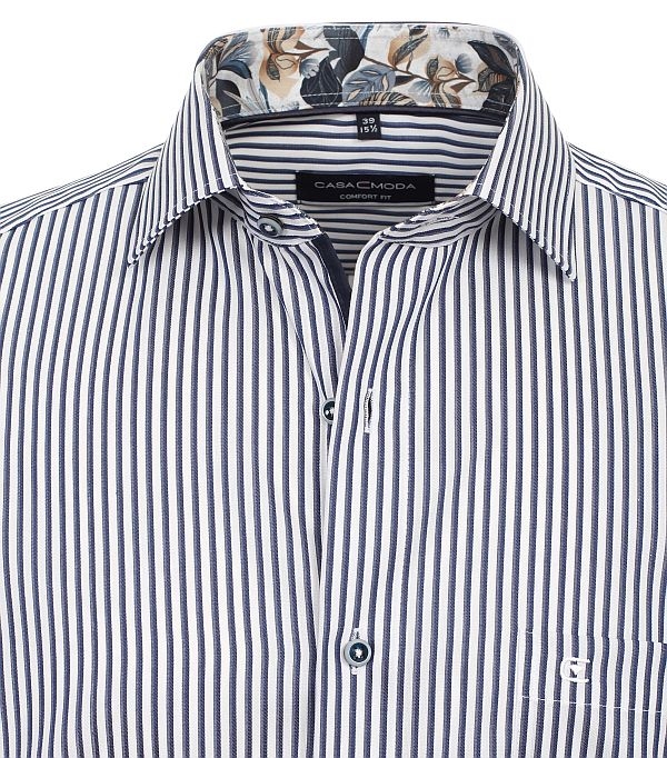 Casa Moda overhemd Comfort Fit, streep wit/blauw