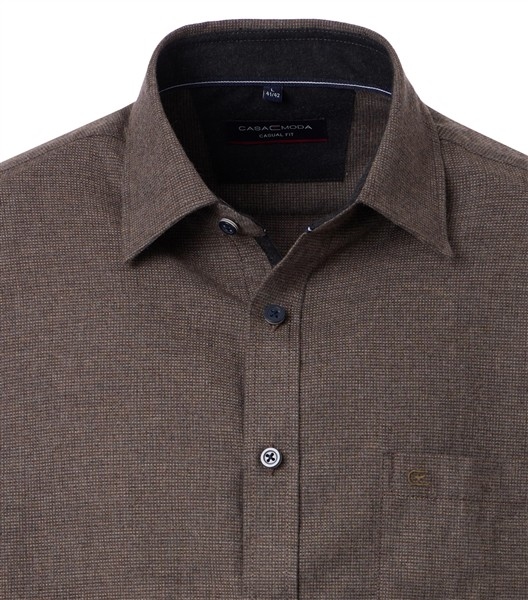 Casa Moda overhemd softfeel Casual Fit, bruin