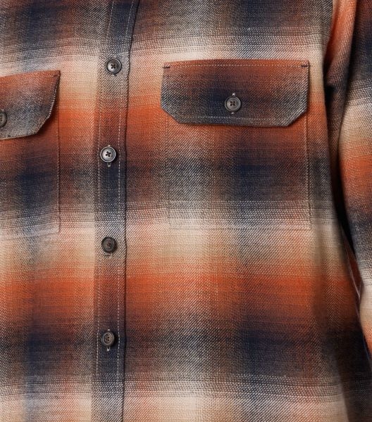 Casa Moda overhemd softfeel Casual Fit, oranje/grijs