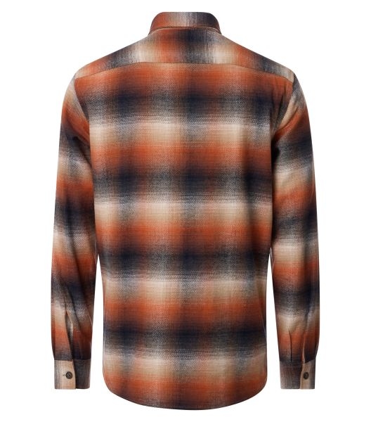 Casa Moda overhemd softfeel Casual Fit, oranje/grijs