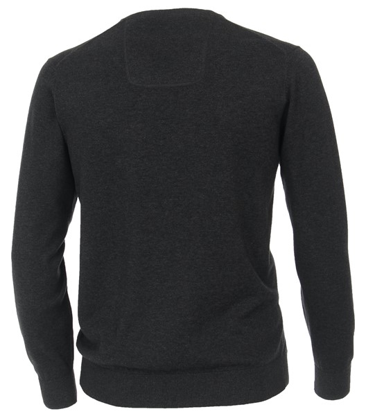 Casa Moda Pullover m. V-hals, antraciet