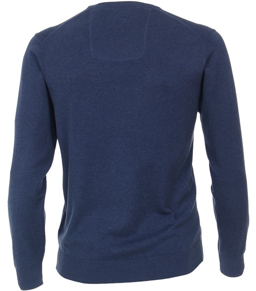 Casa Moda Pullover m. V-hals, mid blauw