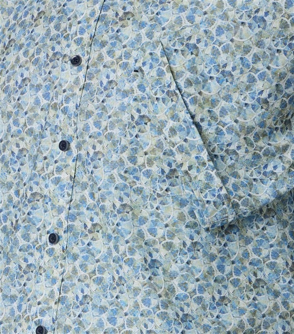 Casa Moda short overhemd Casual Fit print, blw/gr