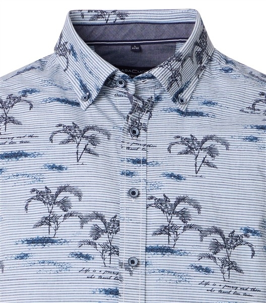 Casa Moda short overhemd Casual Fit print, boompjes