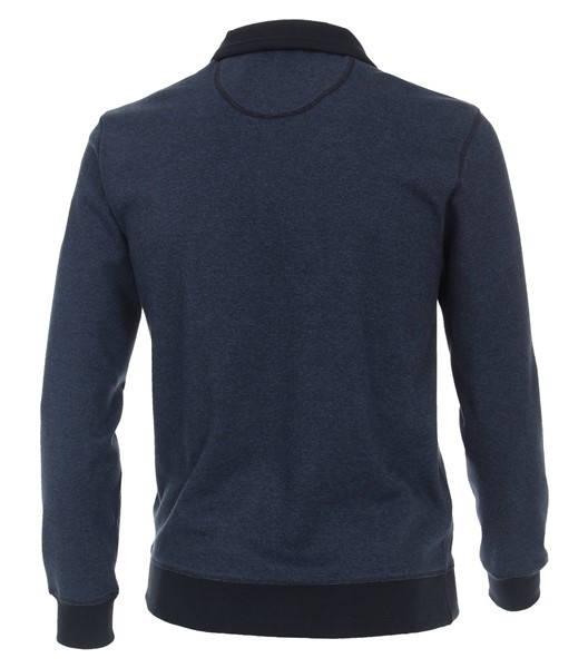 Casa Moda Sweatshirt m. rits en borstzakje, blauw