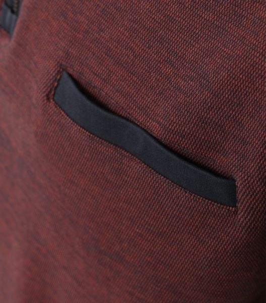 Casa Moda Sweatshirt m. rits en borstzakje, dark orange