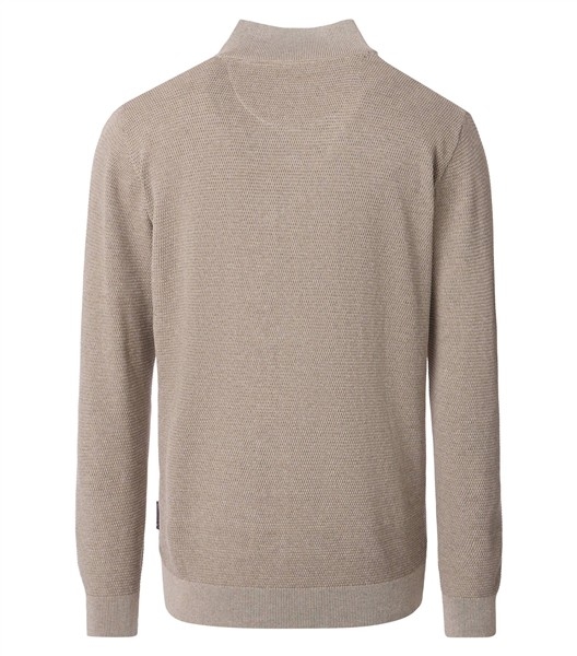 Casa Moda Sweatshirt m. rits in boord, beige
