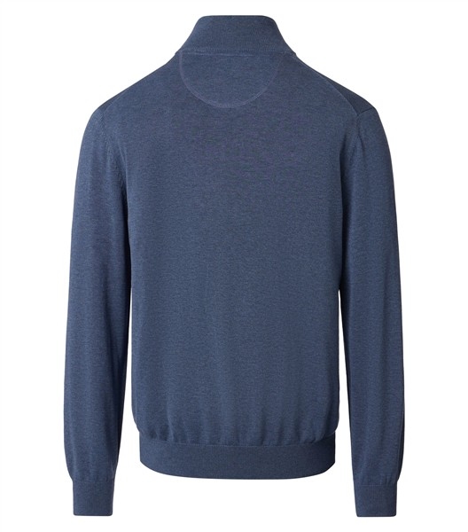 Casa Moda Sweatshirt m. rits in boord, blauw
