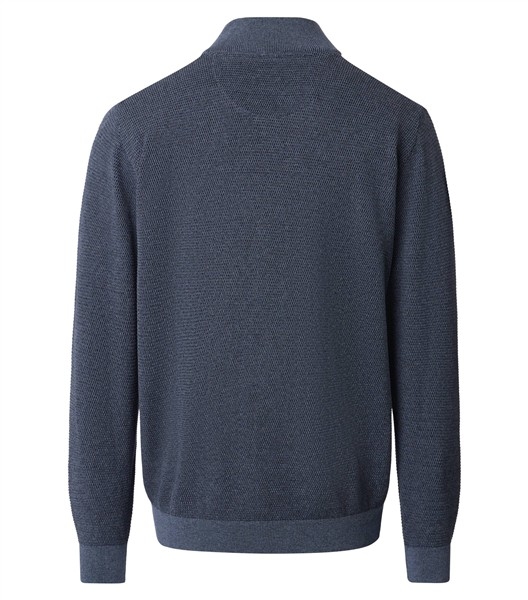 Casa Moda Sweatshirt m. rits in boord, blauwgrijs