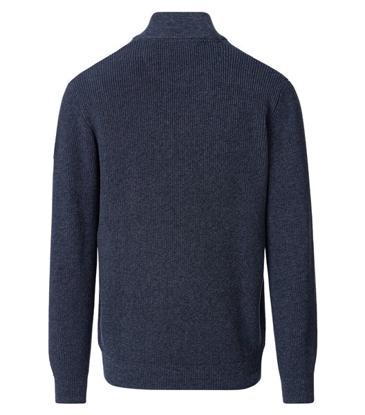 Casa Moda Sweatshirt m. rits in boord, india blue
