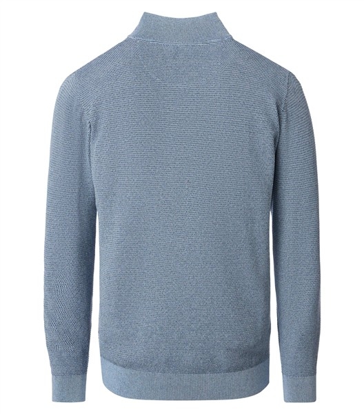 Casa Moda Sweatshirt m. rits in boord, lichtblauw