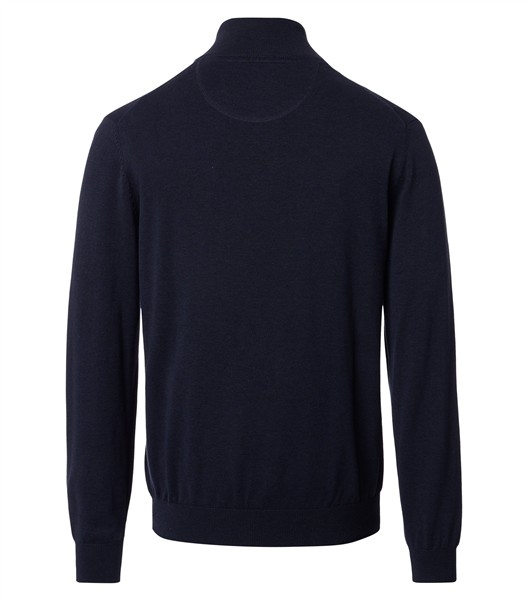 Casa Moda Sweatshirt m. rits in boord, navy