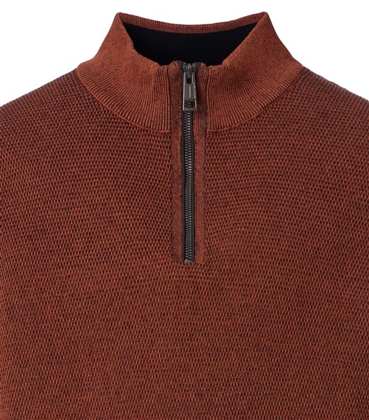 Casa Moda Sweatshirt m. ritsje, oranjebruin