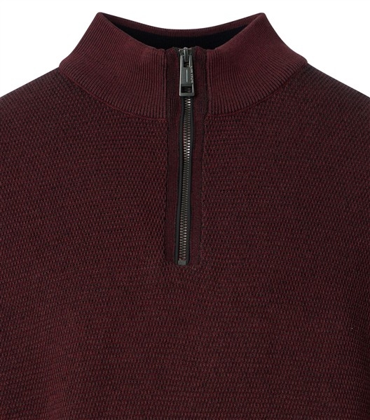 Casa Moda Sweatshirt m. ritsje, wijnrood