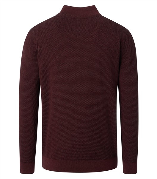 Casa Moda Sweatshirt m. ritsje, wijnrood
