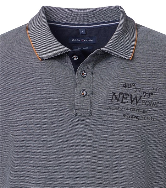 Casa Moda zomer polo 'New York', blauwgrijs