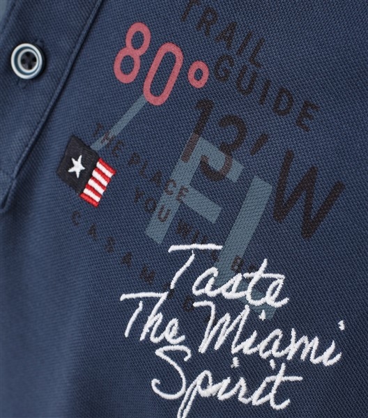 Casa Moda zomer polo 'The Miami Spirit', blauw