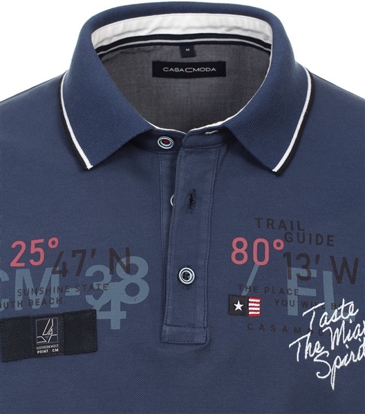 Casa Moda zomer polo 'The Miami Spirit', blauw