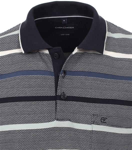 Casa Moda zomer polo gestreept, blauw-wit