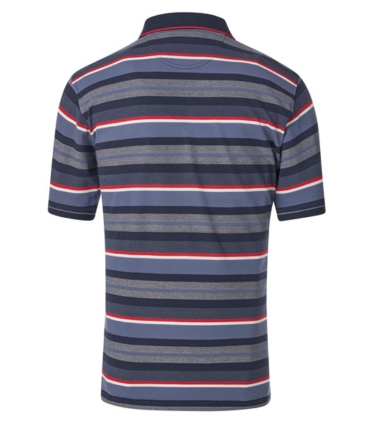 Casa Moda zomer polo gestreept, rood-blauw-navy