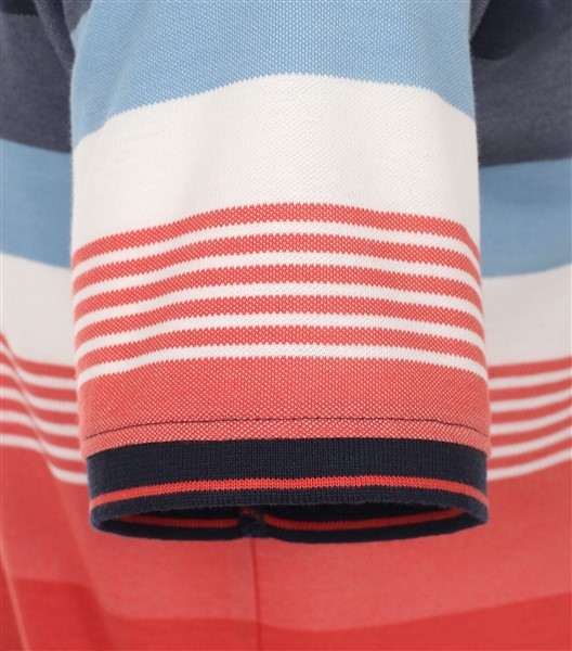 Casa Moda zomer polo gestreept, rood-blauw-wit
