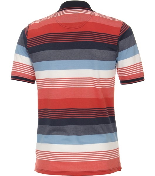Casa Moda zomer polo gestreept, rood-blauw-wit