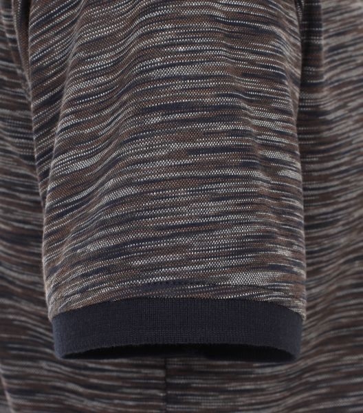 Casa Moda zomer polo m. borstzakje, beige/zwart