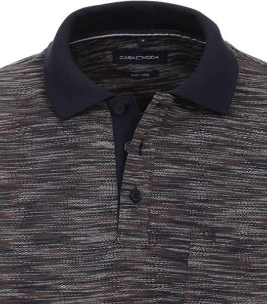 Casa Moda zomer polo m. borstzakje, beige/zwart