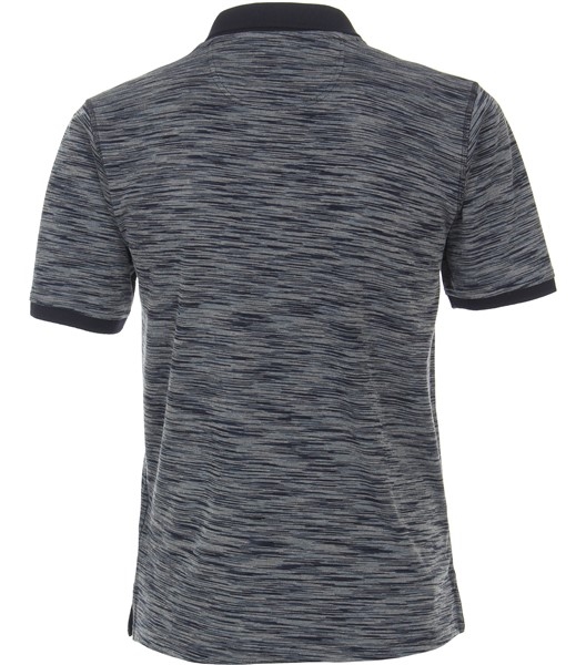 Casa Moda zomer polo m. borstzakje, blauw/zwart