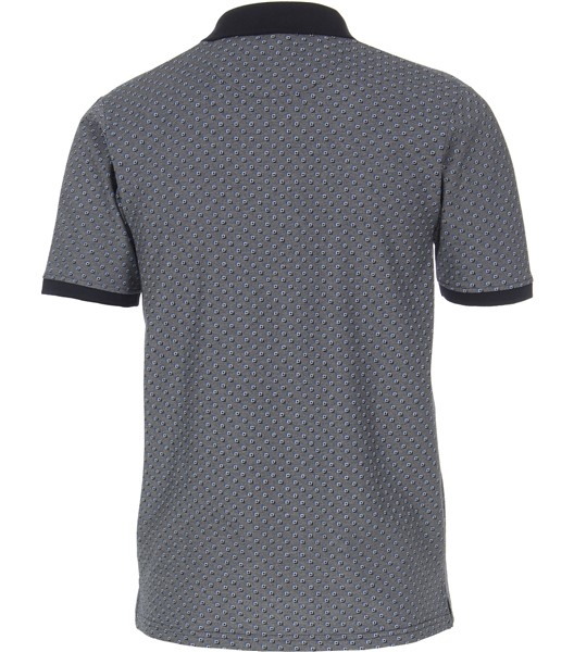 Casa Moda zomer polo m. navy kraag, blauw