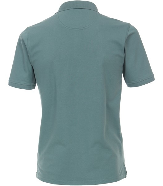 Casa Moda zomer polo m. stretch, uni grijs-petrol