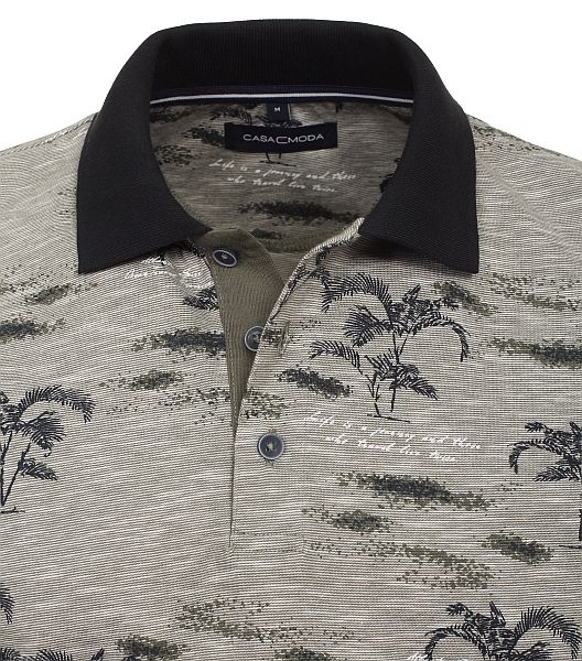 Casa Moda zomerse polo met palmen, beige