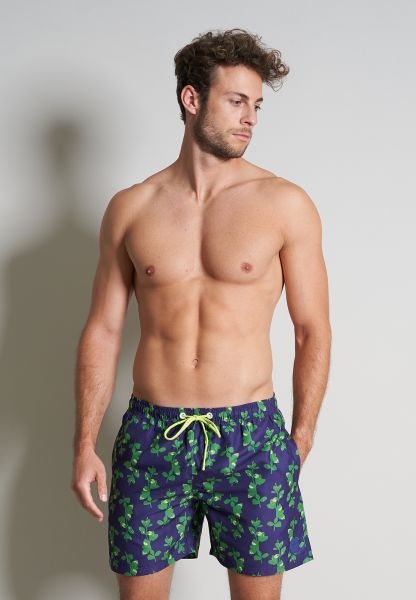 Ceceba Zwemshorts, navy-groen blad