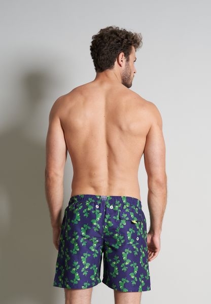Ceceba Zwemshorts, navy-groen blad
