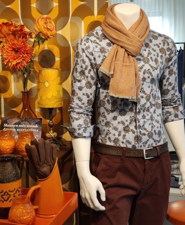 Culture overhemd regular fit AMSTERDAM, l.blauw-bloem