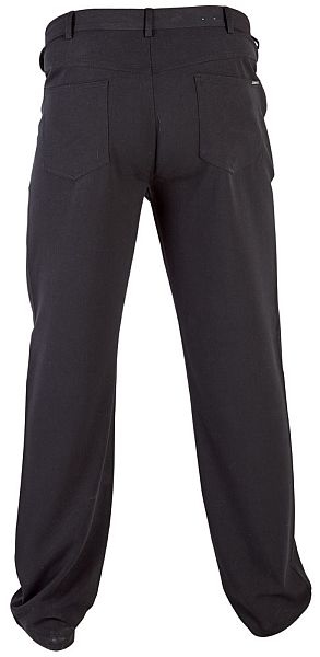 D555 Pantalon m. stretch 'BECK', zwart