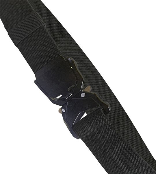 D555 Stretch broekriem Quick release gesp, zwart
