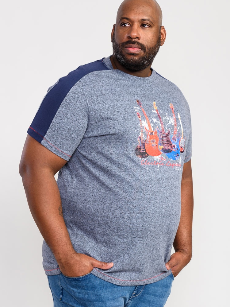 D555 T-shirt 'Electric Legends Guitar', blue
